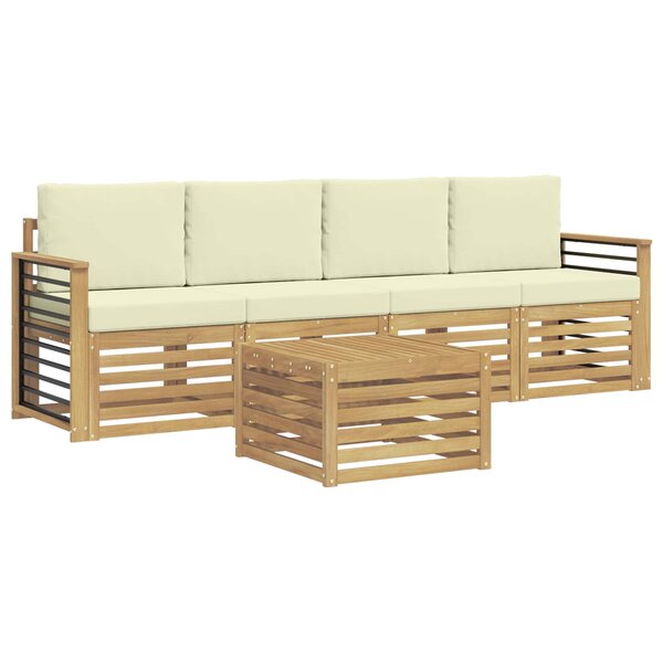 vidaXL Ensemble de canapés d'extérieur 5 pc
