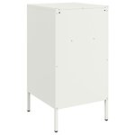 vidaXL Table de chevet blanc 36x39x68 cm acier laminé à froid