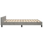 vidaXL Cadre de lit sans matelas gris clair 140x200 cm velours