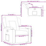 vidaXL Fauteuil inclinable taupe tissu