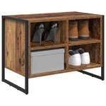 vidaXL Cabinet à chaussures avec stockage Bois Ancien 60 x 35 x 44 cm
