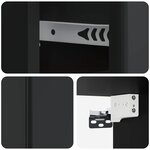 vidaXL Cabinet de chevet mural avec tiroir Noir 34 5 x 33 x 20 cm