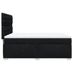 vidaXL Sommier à lattes de lit avec matelas Noir 160x200 cm Tissu