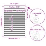 vidaXL Store zèbre gris foncé largeur du tissu 160 9 cm polyester