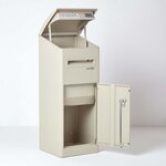 Boîte à colis Extra-Large Beige 1 porte Couvercle incliné Acier galvanisé SMART PARCEL BOX®