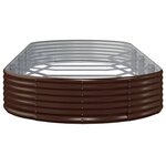 vidaXL Lit surélevé de jardin Acier galvanisé marron