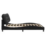 vidaXL Cadre de lit avec LED sans matelas Hvar noir 200x200 cm