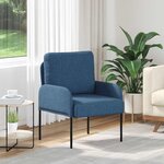 vidaXL Canapés avec coussin 55cm Bleu Contreplaqué