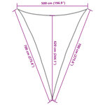 vidaXL Voile d'ombrage 160 g/m² Crème 5x7x7 m PEHD