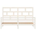 vidaXL Cadre de lit sans matelas blanc bois massif 200x200 cm