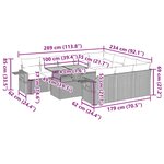 vidaXL Salon de jardin 11 Pièces avec coussins beige résine tressée