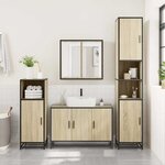 vidaXL Ensemble de meubles de salle de bain 4 Pièces chêne sonoma