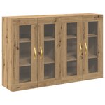 vidaXL Placards muraux 2 pièces en Chêne Artisan 69 5 x 34 x 90 cm  en bois d'ingénierie.