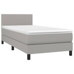 vidaXL Sommier à lattes de lit avec matelas et LED Gris clair 90x190cm
