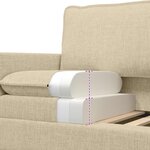 vidaXL Canapé Crème 196 x 81 x 87 5 cm Tissu