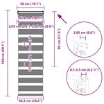 vidaXL Store zèbre noir 50x150 cm largeur du tissu 45 9 cm polyester