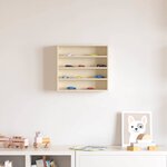 vidaXL Boîte d'Exposition en Bois Marron 40 x 8 5 x 37 cm Contreplaqué
