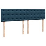 vidaXL Sommier à lattes de lit et matelas bleu 180x200 cm velours