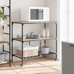 vidaXL Chariot de cuisine chêne sonoma 100x50x95 cm bois d'ingénierie