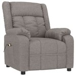 vidaXL Fauteuil de massage Taupe Tissu