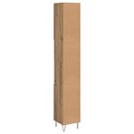 vidaXL Armoire de salle de bain chêne artisanal 30x30x190 cm
