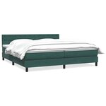 vidaXL Sommier à lattes de lit et matelas vert foncé 180x220cm velours