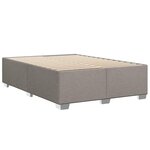vidaXL Sommier à lattes de lit avec matelas Taupe 140x200 cm Tissu