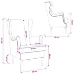vidaXL Fauteuil Gris foncé ARES