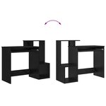 vidaXL Bureau Chêne noir 106 x 40 x 88.5 cm Bois d'ingénierie