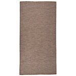 vidaXL Tapis à tissage plat d'extérieur 100x200 cm Marron