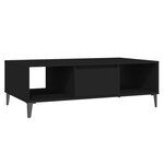 vidaXL Table basse noir 103 5x60x35 cm bois d'ingénierie