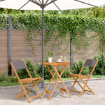 vidaXL Ensemble de bistro 3 Pièces anthracite tissu et bois massif