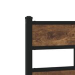 vidaXL Cadre de lit en métal sans matelas chêne fumé 140x200 cm