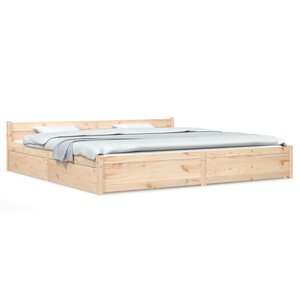 vidaXL Cadre de lit sans matelas avec tiroirs
