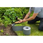 Nature Arête de bordure de jardin 0 15x10 m gris