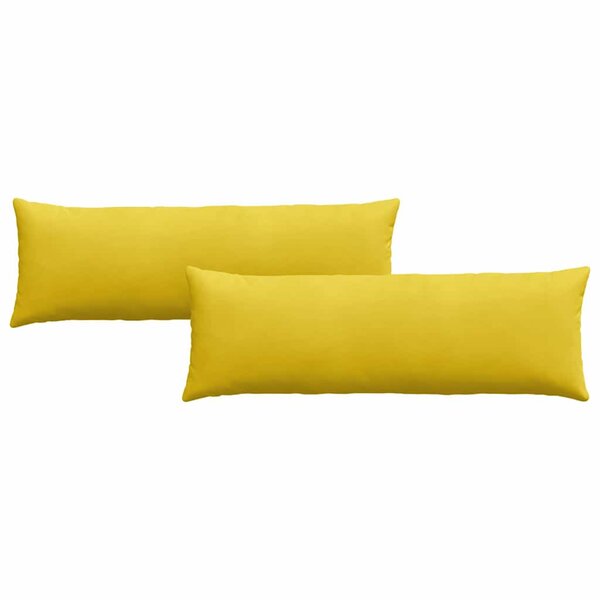 vidaXL Coussins de canapé 2 Pièces Jaune 120 x 40 cm