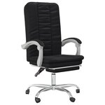Chaise fauteuil siège pivotante de inclinable de bureau informatique étude similicuir noir 02_0024263