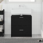 vidaXL Meuble sous évier Chêne Noir 59x37x59 cm