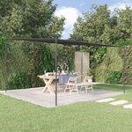 vidaXL Belvédère anthracite 4x4 m 180 g/m² tissu et acier