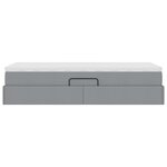 vidaXL Lit avec rangement et matelas Gris clair 90 x 200 cm Polyester