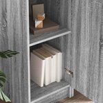vidaXL Bureau avec rangement 2 Pièces Sonoma gris 78.5 x 37 x 154.5 cm
