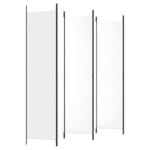 vidaXL Cloison de séparation 6 panneaux Blanc 300x220 cm Tissu