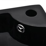 vidaXL Lavabo avec trou de trop-plein 45x32x12 5 cm Noir