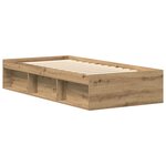 vidaXL Cadre de lit sans matelas chêne artisanal 90x190 cm