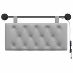 vidaXL Tête de lit suspendue Gris nuage Tissu