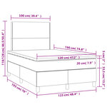 vidaXL Sommier à lattes de lit avec matelas taupe 120x190 cm tissu