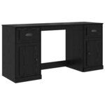 vidaXL Bureau avec armoire avec tiroir Chêne noir 154 5 x 50 x 75 cm