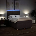 vidaXL Sommier à lattes de lit avec matelas Marron foncé 140x200 cm