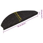 vidaXL Tapis d'escalier auto-adhésifs 30 Pièces anthracite 65x22 5x3 5 cm