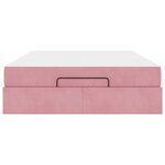 vidaXL Cadre de lit avec matelas avec matelas 2 Pièces Rose Velours
